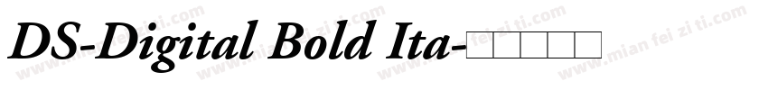 DS-Digital Bold Ita字体转换